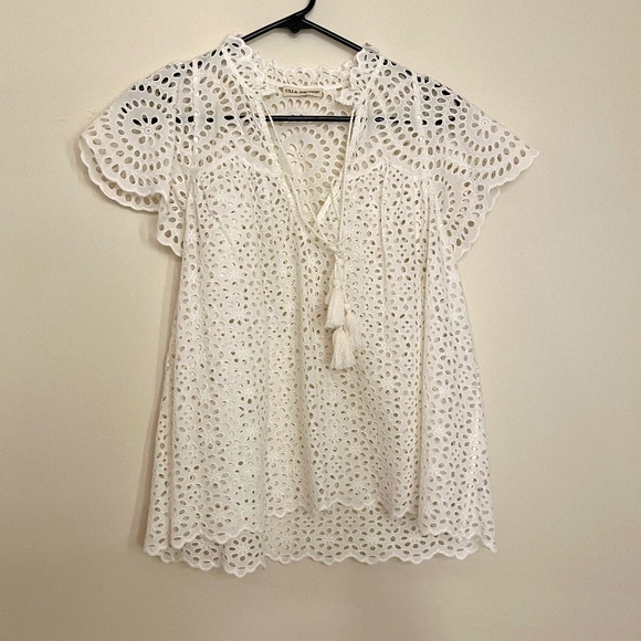 Ulla Johnson Tops - Ulla Johnson White Eyelet Top size 2